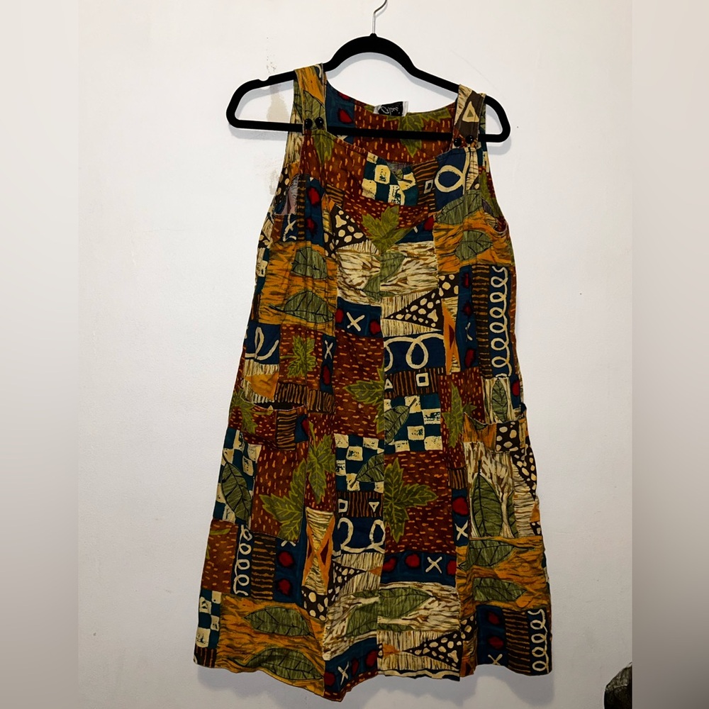 vintage patchwork design babydoll dress